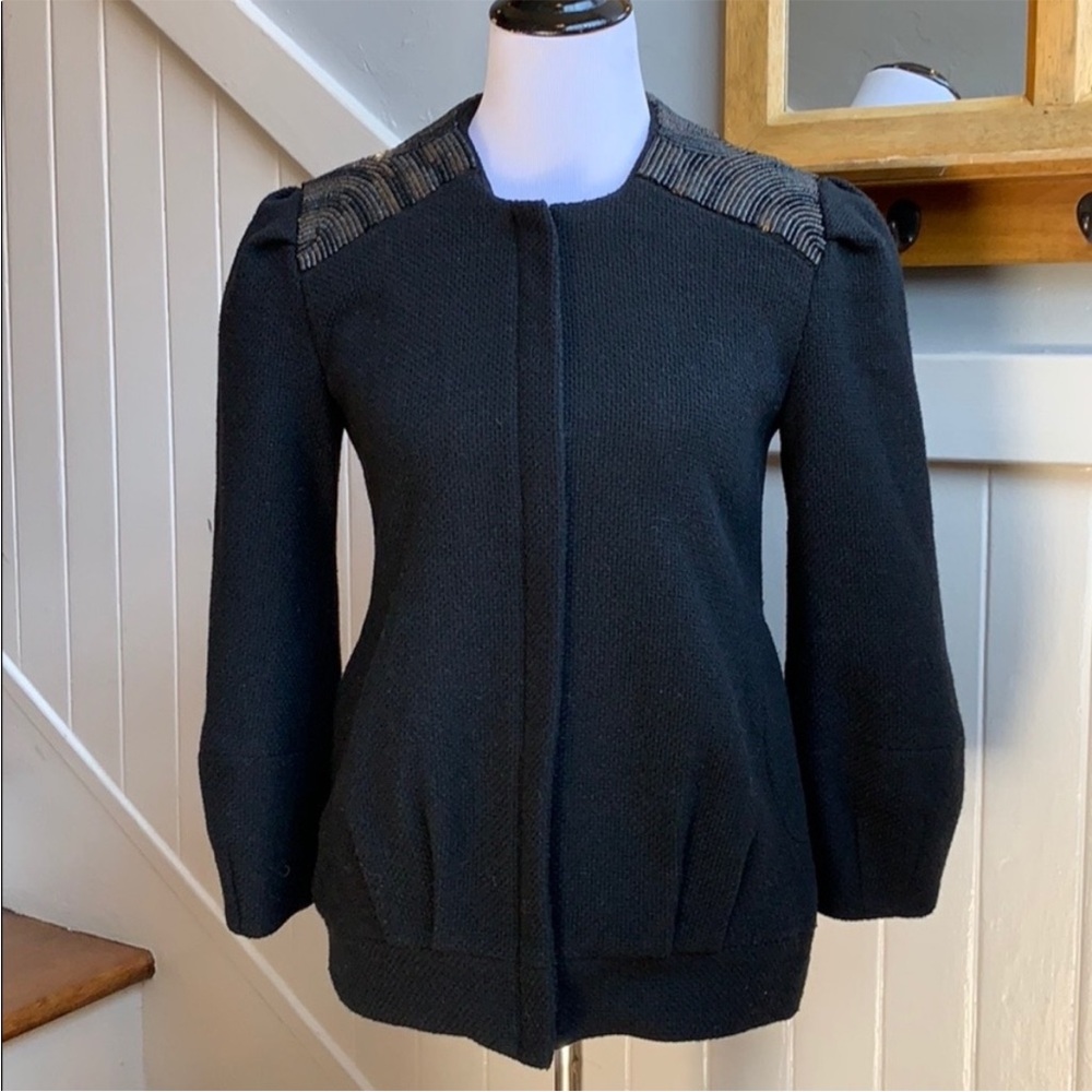 Loeffler Randall embellished Tweed Jacket in Black